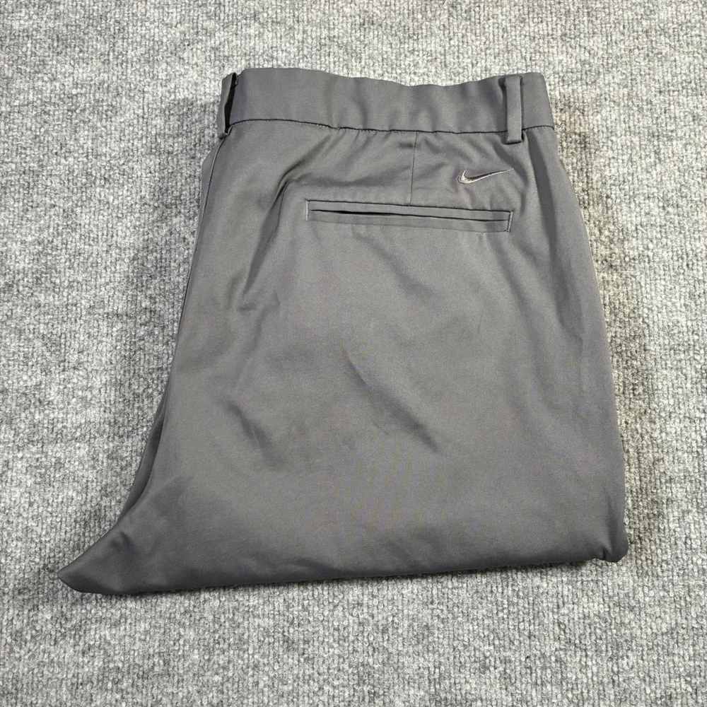 Nike Golf Pants Mens 38x32 Gray Dri-FIT Flat Front Stretch Trousers